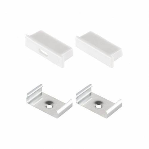 Заглушки для алюминиевого профиля LR42 с крепежом (2 заглушки и 2 крепежа) — купить оптом и в розницу в интернет магазине GTV-Meridian.