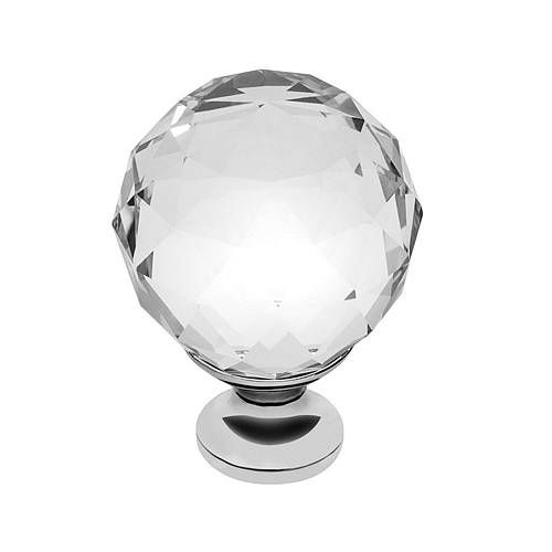Ручка-кнопка с кристаллом GZ-CRPA40-01 хром — купить оптом и в розницу в интернет магазине GTV-Meridian.