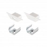 Заглушки для алюминиевого профиля LR41 с крепежом (2 заглушки и 2 крепежа) — купить оптом и в розницу в интернет магазине GTV-Meridian.