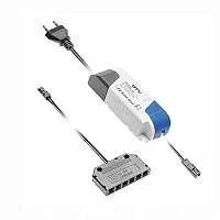 Блок питания для светодиодов 220/12V 16W, IP20, 6хMINI АМР, с проводами и дистрибьютором — купить оптом и в розницу в интернет магазине GTV-Meridian.
