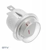 Выключатель клавишный круглый, белый max 1300W, IP44 — купить оптом и в розницу в интернет магазине GTV-Meridian.